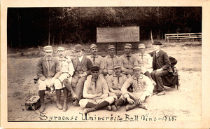 Syracuse's baseball program began in 1873 and rose to national prominence by 1917. The Orangemen advanced all the way to the 1961 College World Series, but the program was cut 11 years later due to changes in the academic calendar and a university recession.  